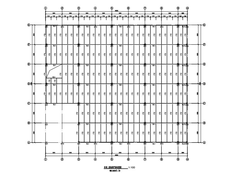 门式刚架带夹层结构2层厂房建筑结构CAD施工图纸 - 1