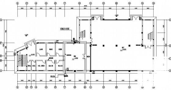 两层中学食堂给排水CAD施工图纸 - 2