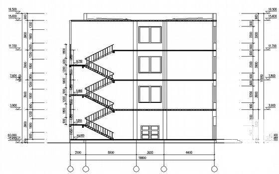 4层中学北校区教学楼建筑施工CAD图纸（毕业设计方案） - 2