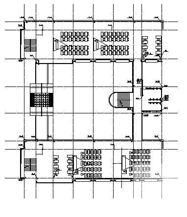 5层中学给排水CAD施工图纸（总平面图纸电教楼）(建筑面积) - 2