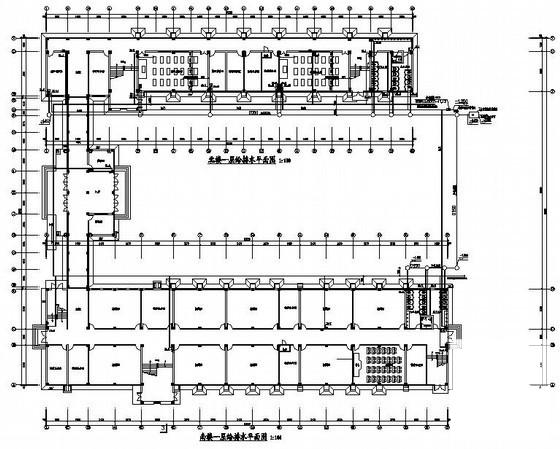 4层中学实验楼教学楼给排水CAD施工图纸(高19.5米) - 3