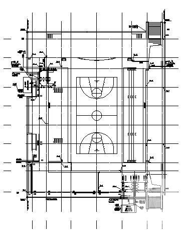 两层中学给排水CAD施工图纸（体育馆校门） - 2