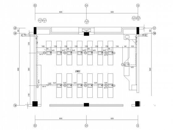 5层中学教学楼给排水方案设计CAD图纸 - 1