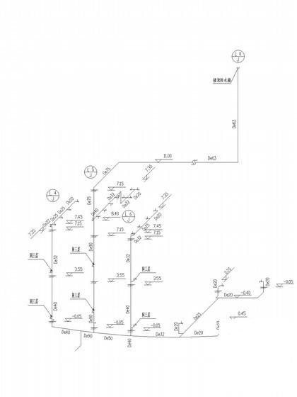 5层中学教学楼给排水方案设计CAD图纸 - 3