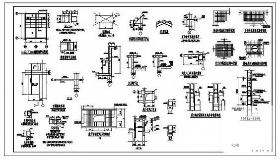 剪力墙洞口补强、电梯、水箱节点构造详细设计CAD图纸 - 1