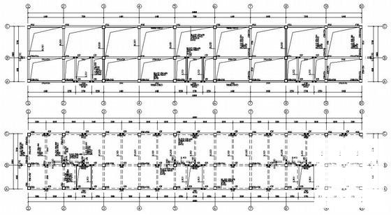 6层桩基础框架装配住宅楼结构CAD施工图纸(平面布置图) - 2