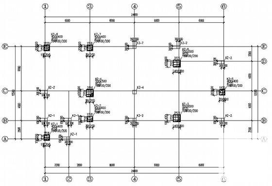 4层独立基础框架结构农行办公楼CAD施工图纸(梁平法配筋图) - 1