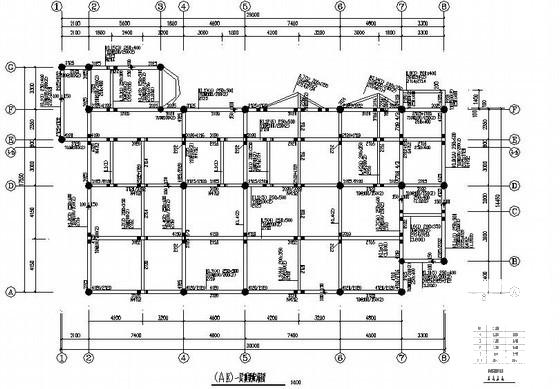 3层独立基础框架结构办公楼结构设计CAD施工图纸 - 1