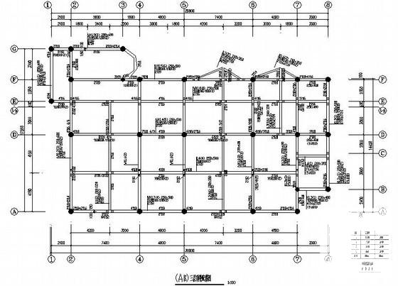 3层独立基础框架结构办公楼结构设计CAD施工图纸 - 2