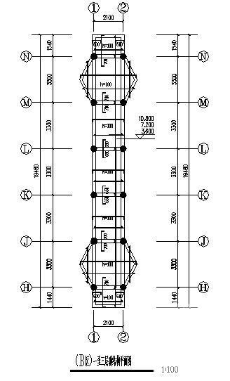 3层独立基础框架结构办公楼结构设计CAD施工图纸 - 3