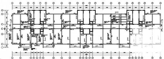 17层框架剪力墙住宅楼结构CAD施工图纸（独立基础）(筏板平面配筋图) - 2