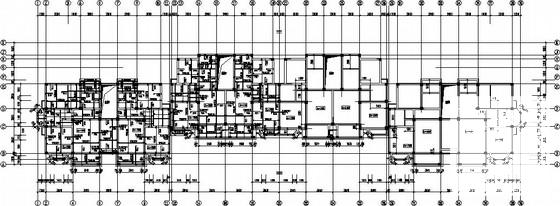 4栋独立基础联排高档别墅结构CAD施工图纸(平面布置图) - 2
