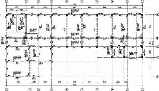 气象站独立基础框架结构办公楼结构设计CAD施工图纸(平面布置图) - 2