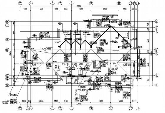 3层桩基础框架结构公建房结构CAD施工图纸（7度抗震） - 1