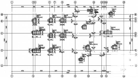 3层桩基础框架结构公建房结构CAD施工图纸（7度抗震） - 2