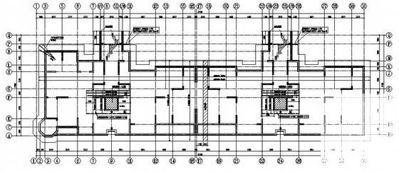 6层剪力墙结构厂房办公楼筏板基础结施CAD施工图纸 - 2