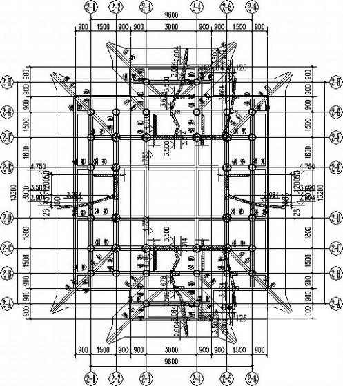大型框架结构商业区结构设计CAD施工图纸(A~I区) - 3