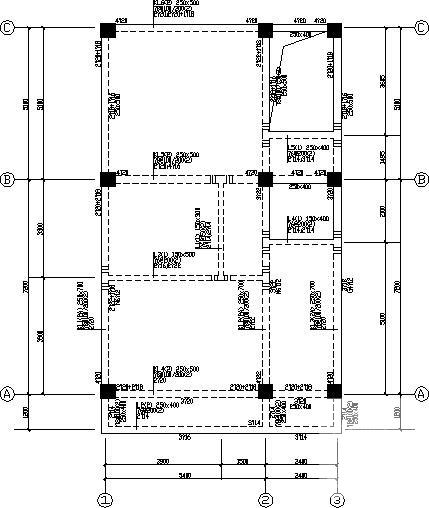 框架结构私人住宅结构设计CAD施工图纸(楼板配筋图) - 3