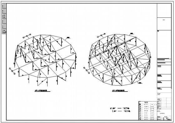 国内单层公园观音像框架结构设计方案CAD图纸 - 3