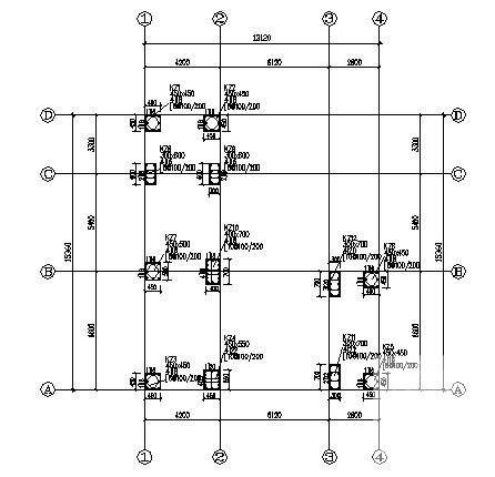 6层条形基础框架住宅楼结构CAD施工图纸（6度抗震） - 1