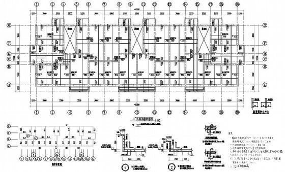 6层独立基础底框住宅楼结构CAD施工图纸（6度抗震） - 1