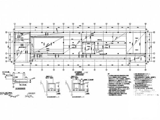 独立基础框架结构小区设备用房结构CAD施工图纸（7度抗震）(楼梯配筋图) - 1