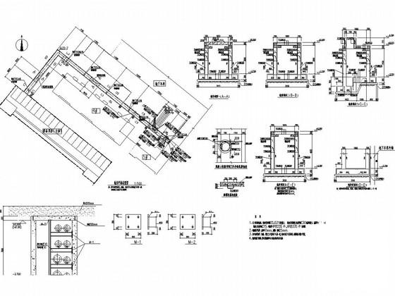 独立基础框架结构小区设备用房结构CAD施工图纸（7度抗震）(楼梯配筋图) - 4