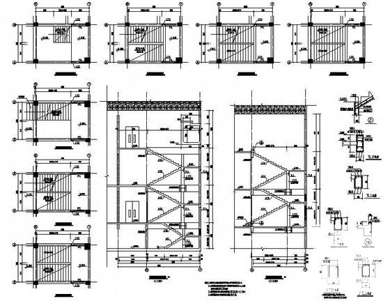 框架结构食堂体育楼结构设计方案CAD图纸 - 4