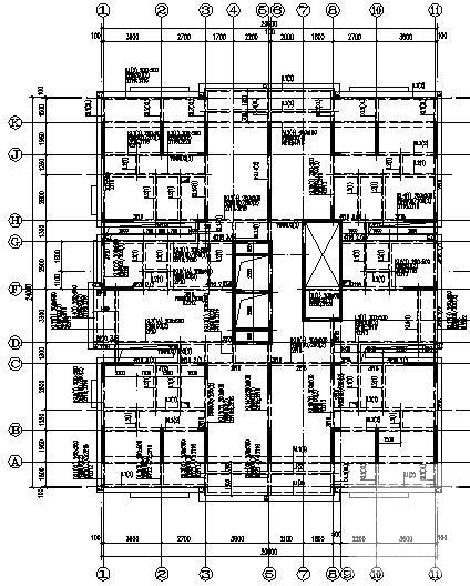 17层桩基础剪力墙结构住宅楼结构CAD施工图纸（7度抗震）(钢筋混凝土) - 1