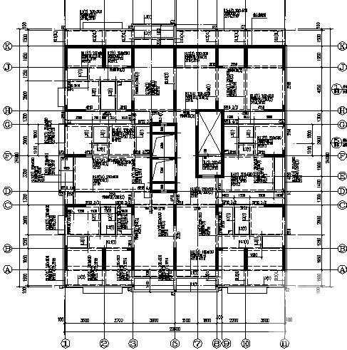 17层桩基础剪力墙结构住宅楼结构CAD施工图纸（7度抗震）(钢筋混凝土) - 3