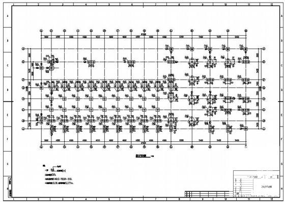 3层框架变电站主控楼结构设计图纸(平面布置图) - 1