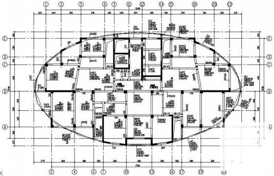 18层框剪结构桩基础住宅楼结构CAD施工图纸 - 2