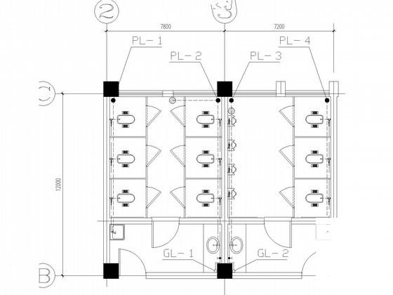 6层中学教学楼给排水CAD施工图纸 - 3