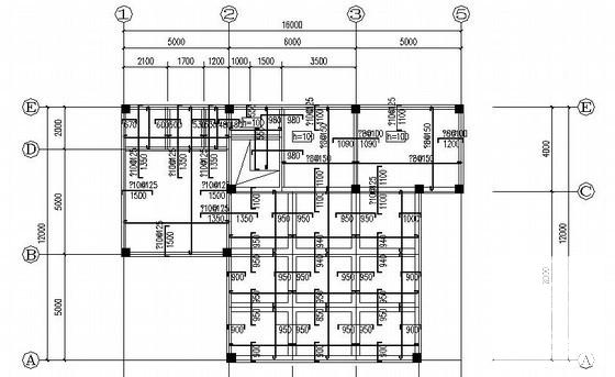 两层独立基础框架结构住宅楼结构CAD施工图纸(平面布置图) - 1