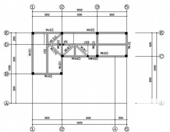 两层独立基础框架结构住宅楼结构CAD施工图纸(平面布置图) - 2