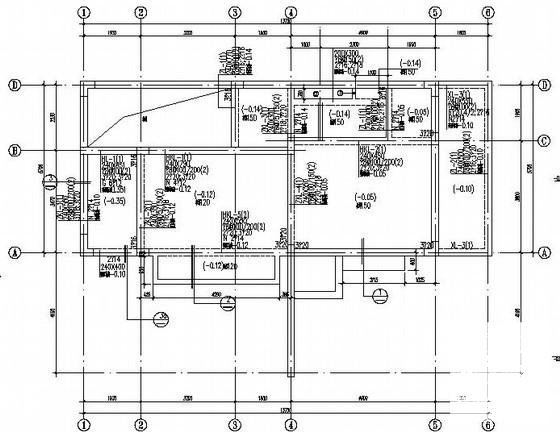 两层条形基础框架结构临时售楼处结构CAD施工图纸 - 1