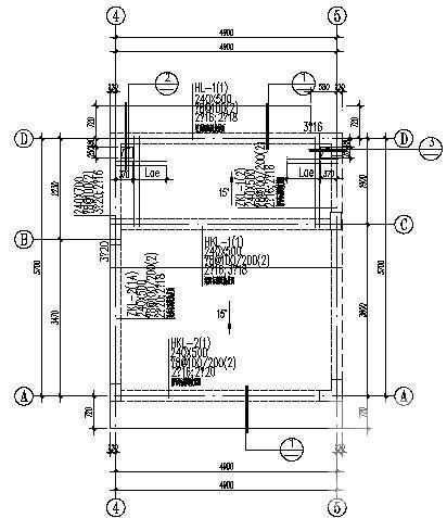 两层条形基础框架结构临时售楼处结构CAD施工图纸 - 2
