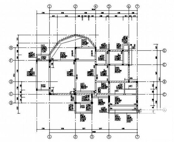 地上3层地下1层框架别墅结构CAD施工图纸（6度抗震） - 2