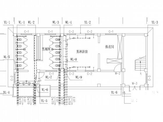 两层中学生活用房给排水电气CAD施工图纸 - 3