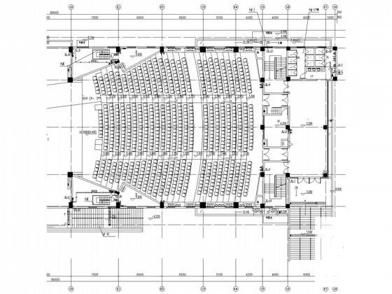 中学5层综合馆给排水消防CAD施工图纸（甲级设计院）(卫生间大样图) - 1