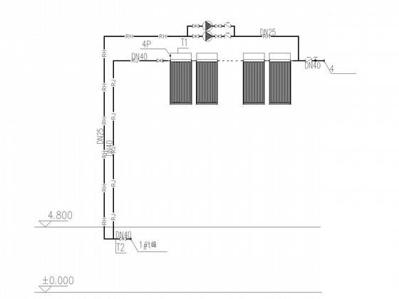 中学5层综合馆给排水消防CAD施工图纸（甲级设计院）(卫生间大样图) - 2