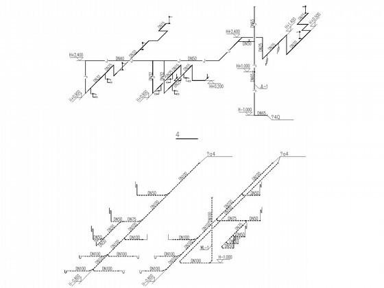 中学5层综合馆给排水消防CAD施工图纸（甲级设计院）(卫生间大样图) - 3