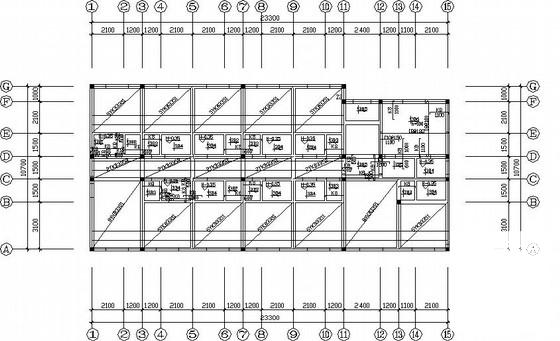 4层条形基础砖混办公楼结构CAD施工图纸（6度抗震） - 1