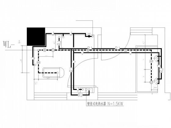 5层中学教学综合楼和宿舍楼给排水CAD施工图纸 - 3