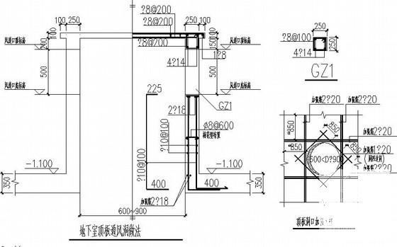 条形基础框架地下室车库结构CAD施工图纸 - 4