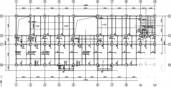 桩基础框架综合办公楼结构CAD施工图纸（8度抗震）(梁配筋图) - 1
