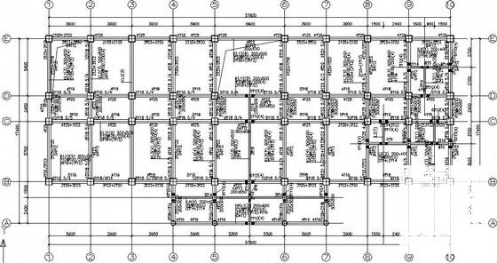 桩基础框架综合办公楼结构CAD施工图纸（8度抗震）(梁配筋图) - 2