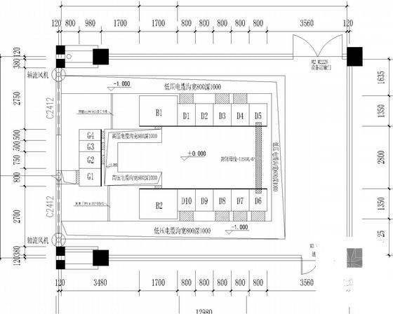 中学配电房2台630KVA专变工程CAD施工图纸 - 3