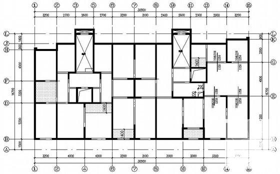 15层独立基础剪力墙住宅楼结构CAD施工图纸(地下室顶板) - 1