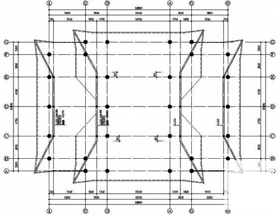 3层桩基础老年活动中心框架结构CAD施工图纸 - 1